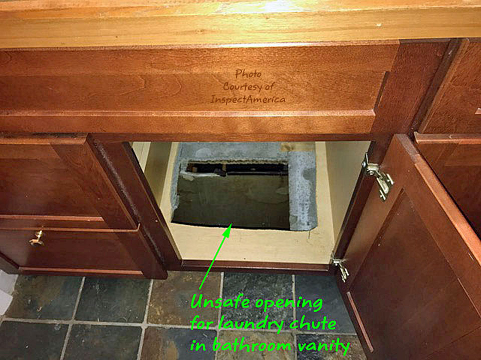 Home Inspection Unsafe Laundry Chute